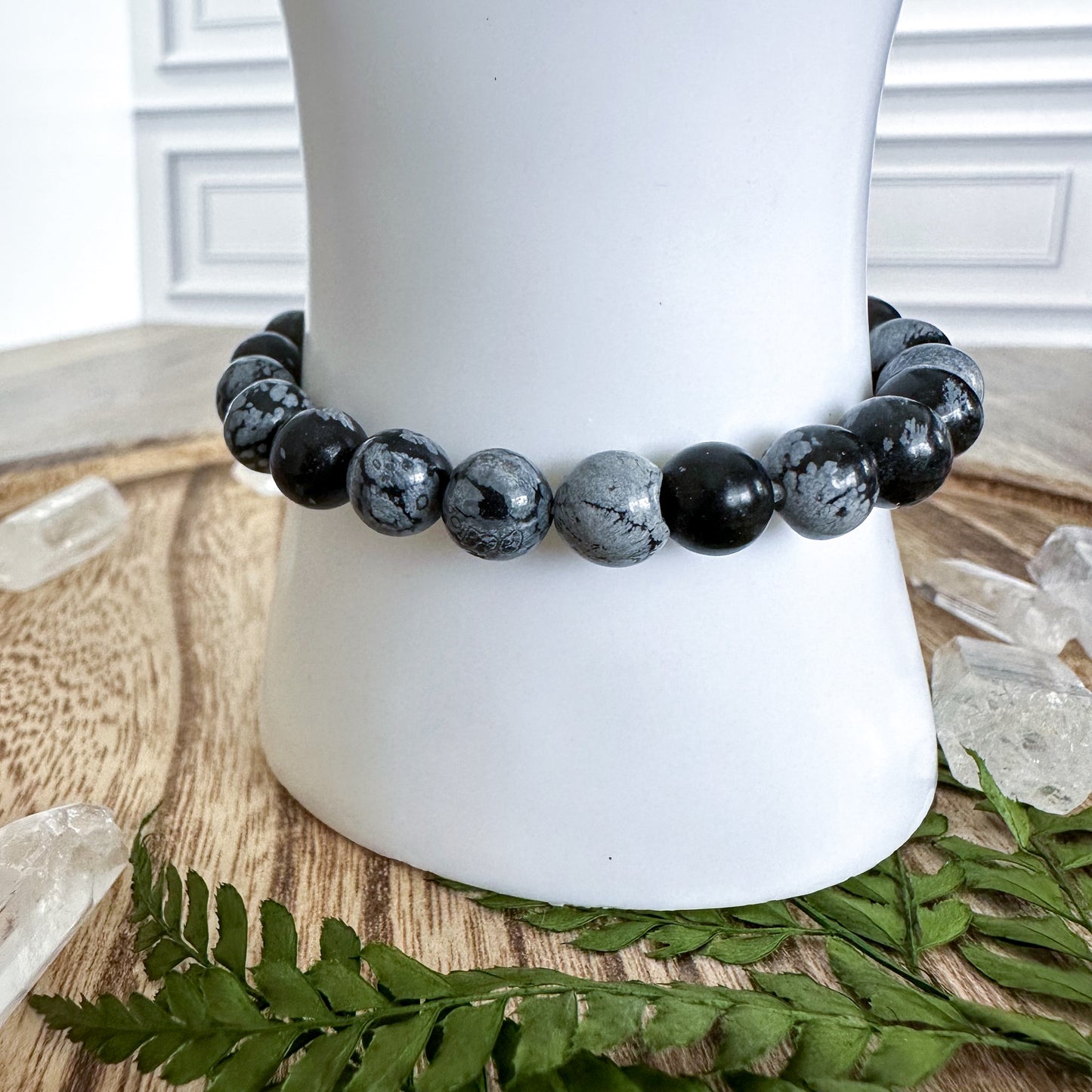 Snowflake Obsidian Bracelets