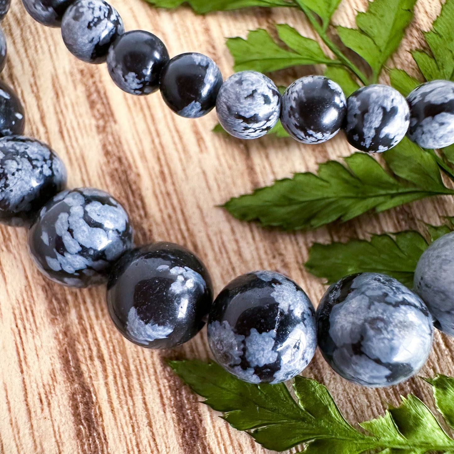 Snowflake Obsidian Bracelets