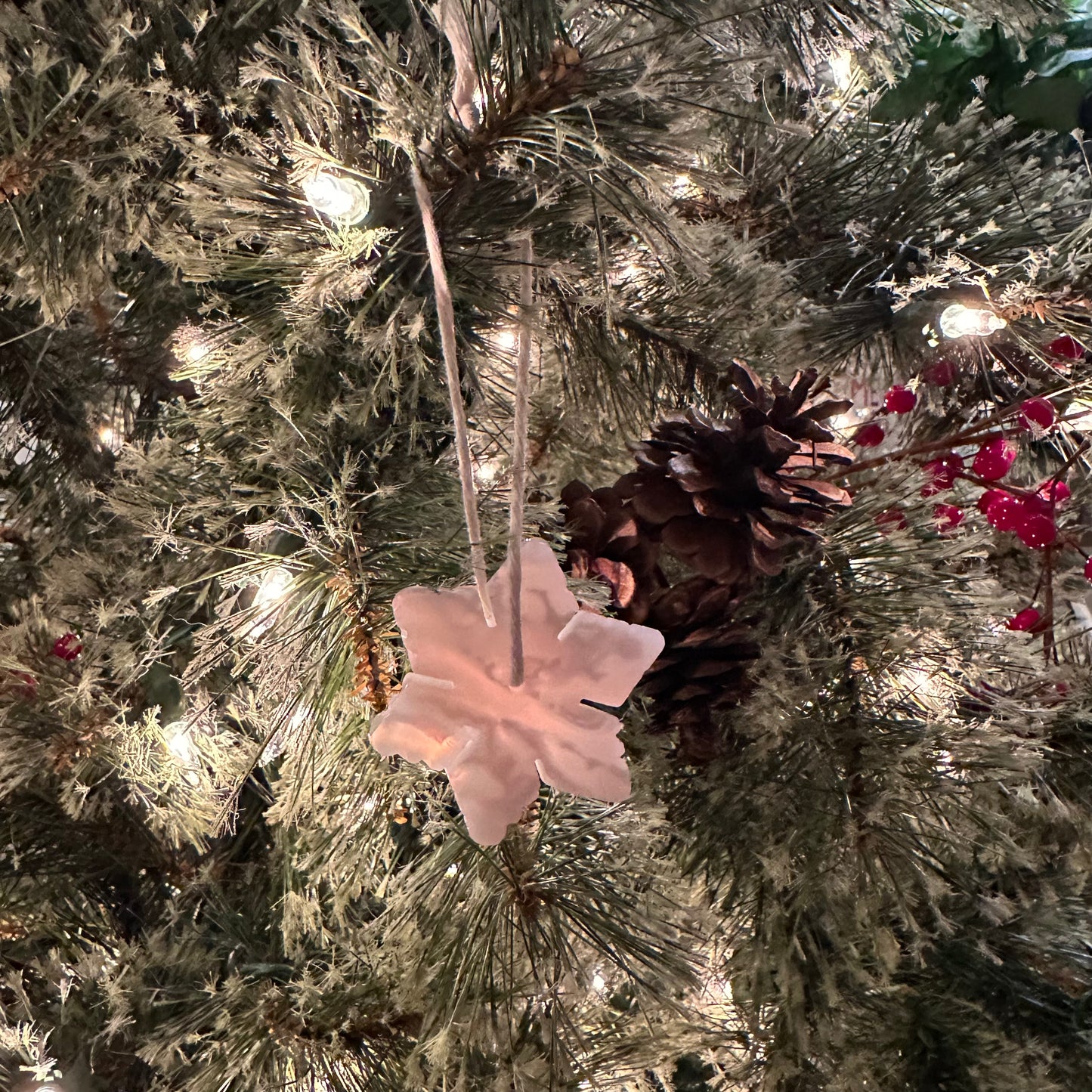 White Agate Snowflake Ornament