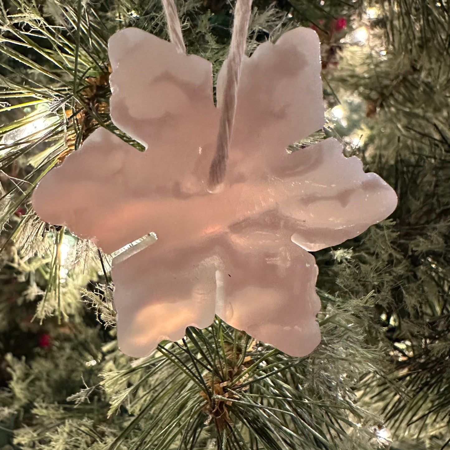 White Agate Snowflake Ornament