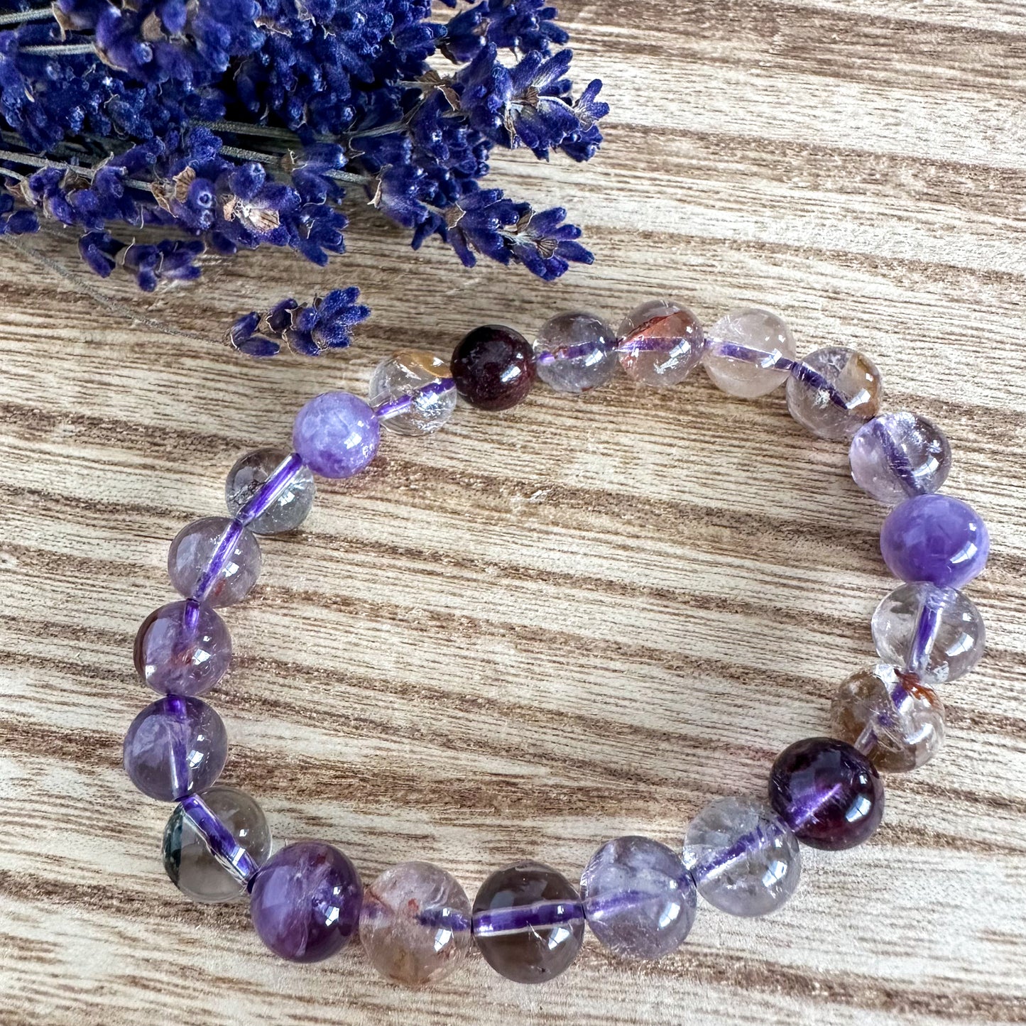 Purple Garden Quartz (Lodolite) Bracelets