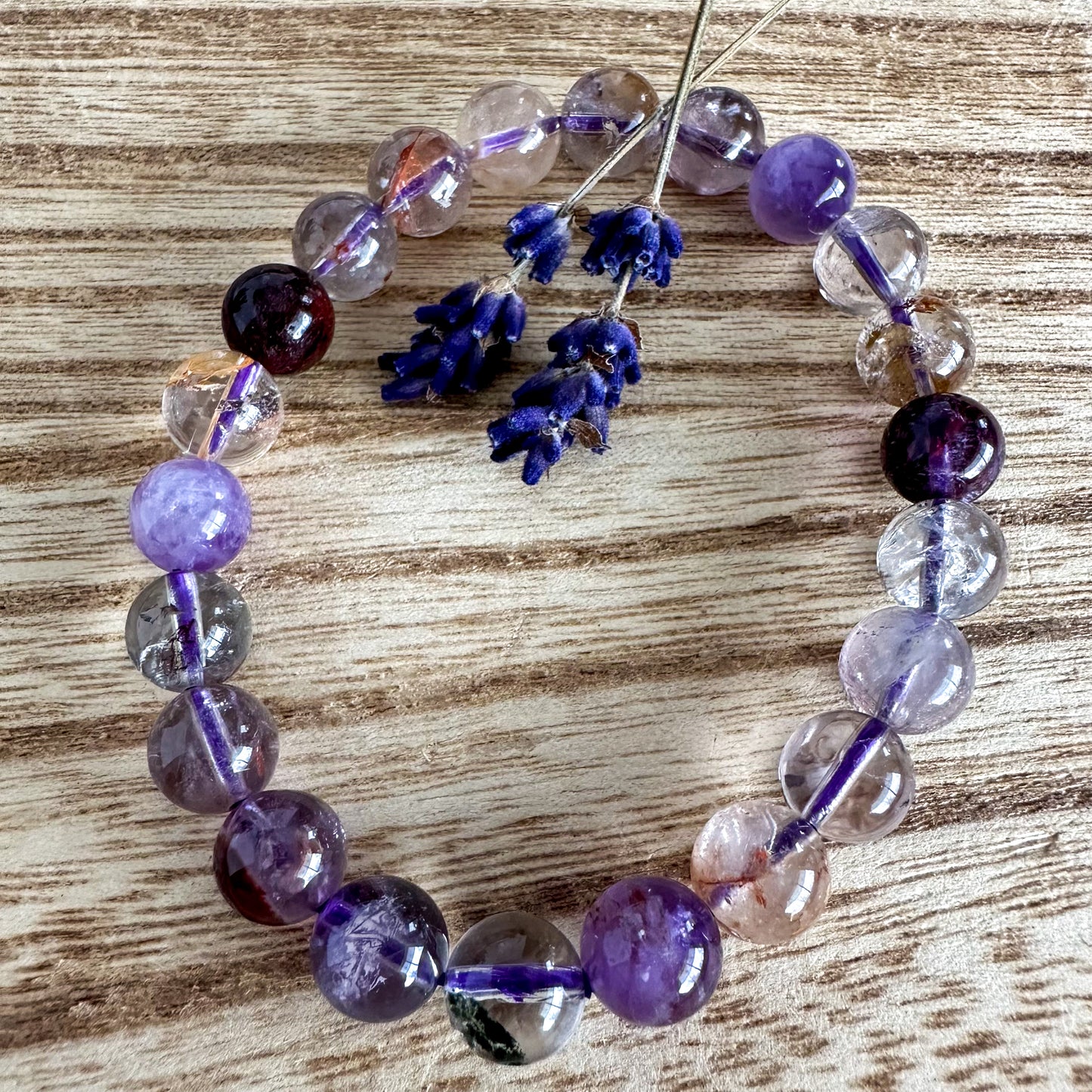 Purple Garden Quartz (Lodolite) Bracelets