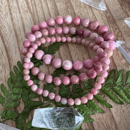 Pink Petrified Wood Bracelets