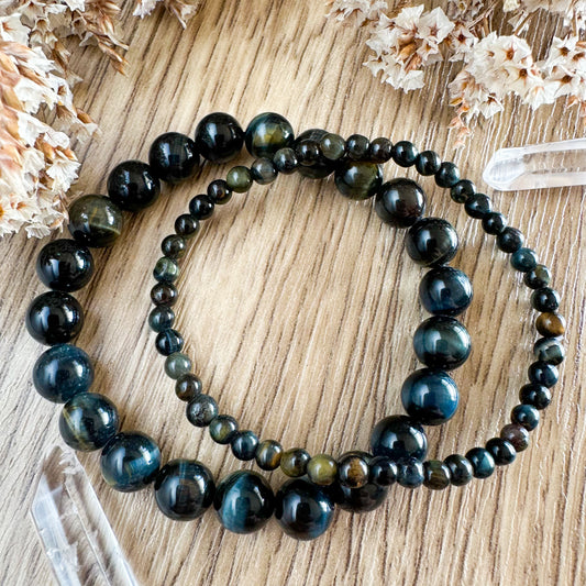 Blue Tigers Eye Bracelets