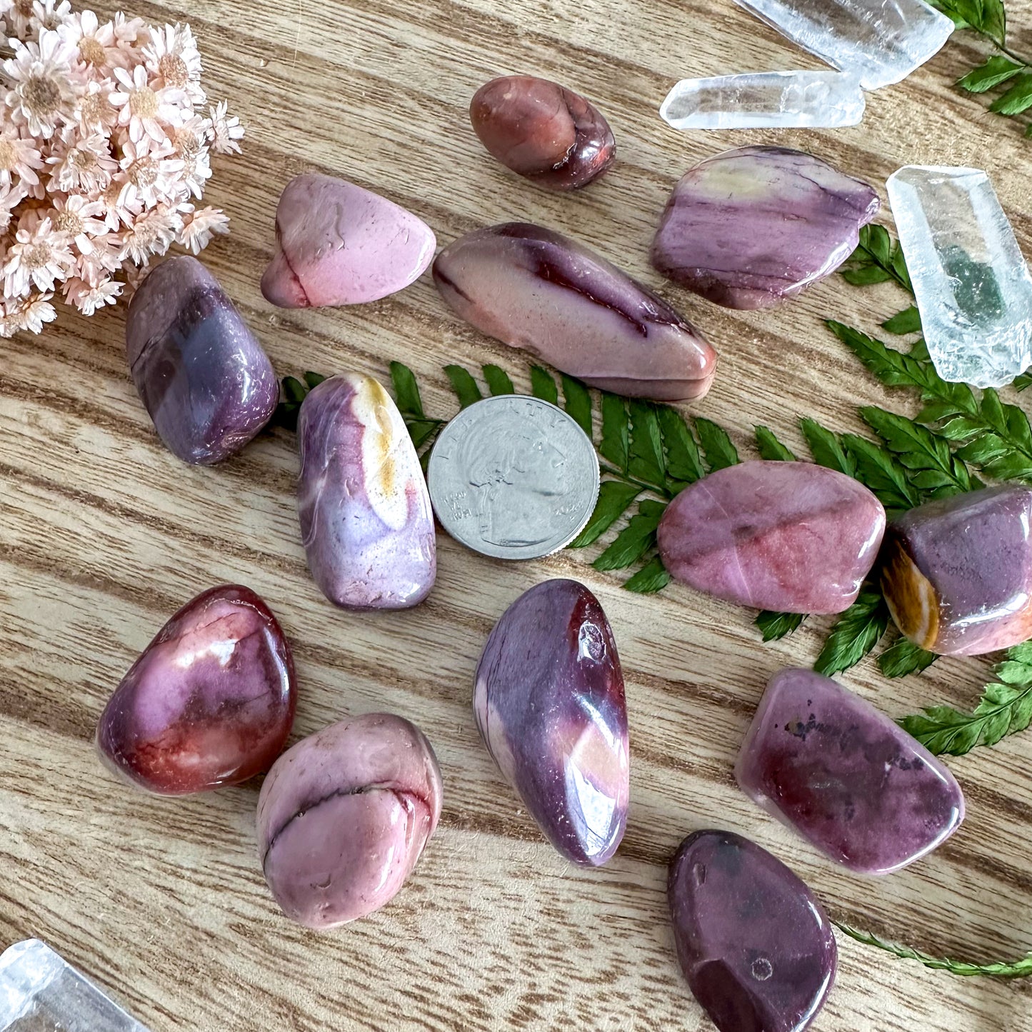 Pink/Purple Mookaite Jasper Tumbles