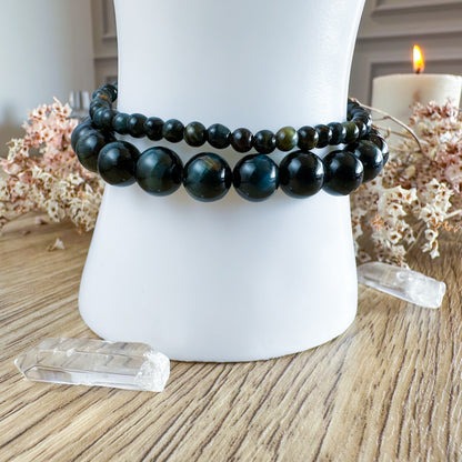 Blue Tigers Eye Bracelets