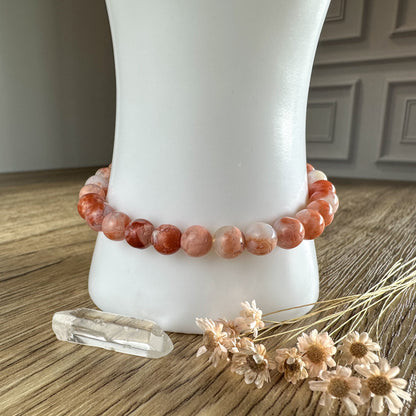 Pink Petal Agate Bracelets