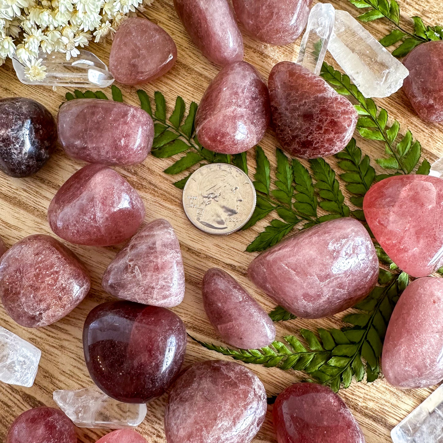 Strawberry Quartz Tumbles